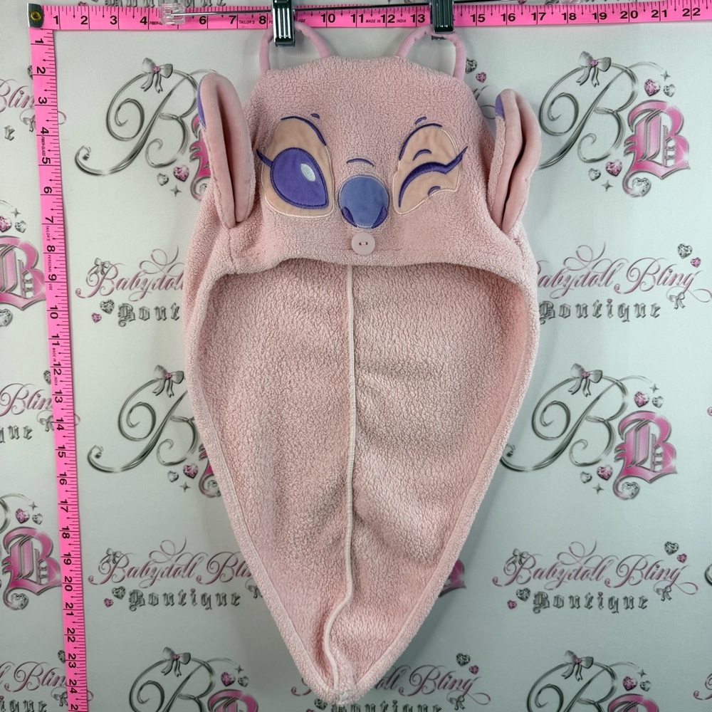 Disney towel hair wrap with ears stitch Pink Cartoon Animal Hooded Towel Wrap